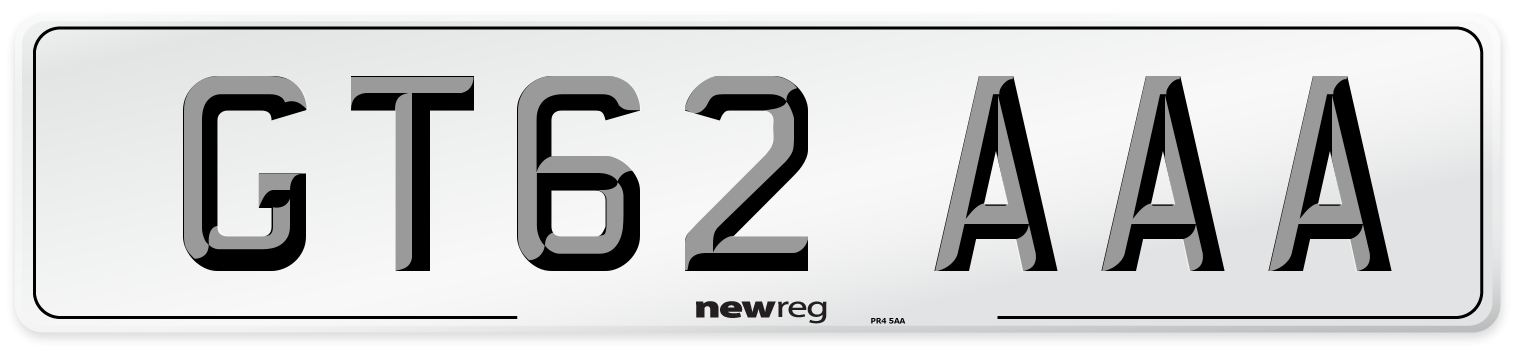 GT62 AAA Number Plate from New Reg
